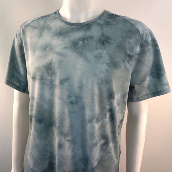 Lululemon Other - Lululemon Shirt Mens Tie Dye Short Sleeve Active Casual Sz Large Blue Gray